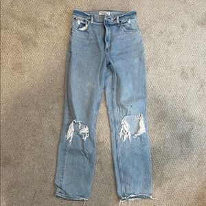 Abercrombie & Fitch Light Blue Distressed Jeans